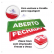 Plaquinha De Aberto Fechado Com Ventosa