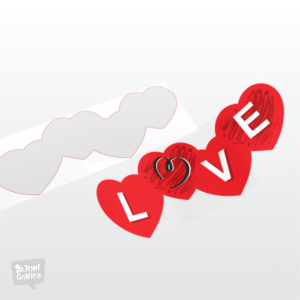 Adesivo para Vitrine Love  120x45cm  Vinil Brilho  