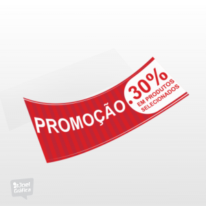 Adesivo para Vitrine Retângulo  120x36cm  Vinil Brilho  