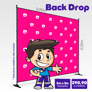 Back  em Lona Lona Brilho 2m x 3m    