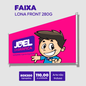 Faixa em lona 280g lona 280g 300x80cm   Bastão, Ponteiras 